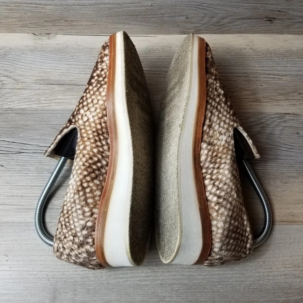 Free People Velvet Snake Eye Slip On Loafers